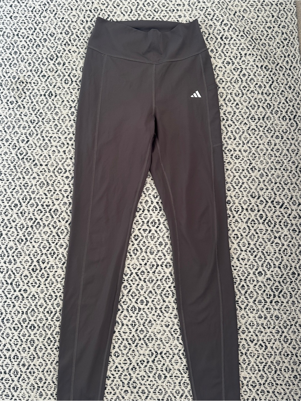 adidas Dark Gray High-Waist Leggings